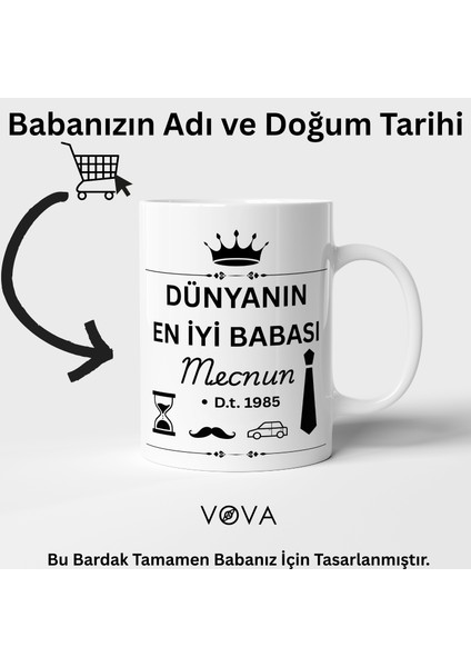 Özel Tasarım Babalar Günü Kupa – Isim ve Doğum Tarihi ile fiyatları
