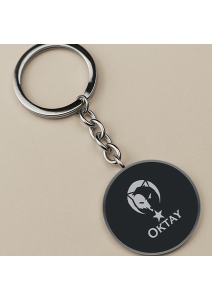 Kişiye Özel Isimli Metal Anahtarlık Kutulu Bozkurt Baskılı