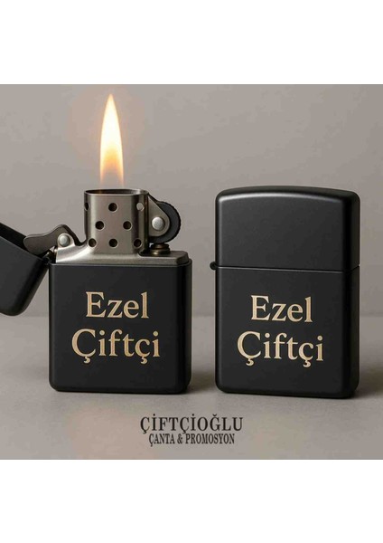 Kişiye Özel Benzinli Siyah Çakmak Hediye Kutulu fiyatları