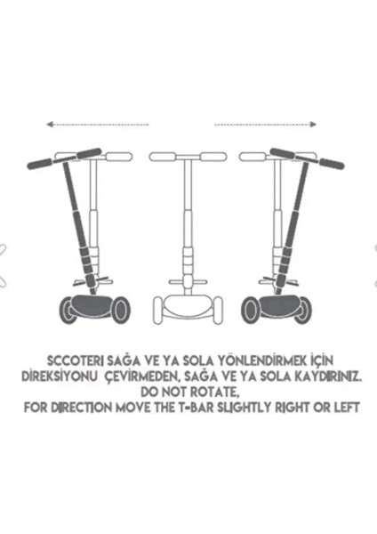 LED Işıklı 3 Tekerlekli Yükseklik Ayarlı Turuncu Çocuk Scooter modelleri