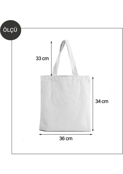 Canvas Papatya Desenli Bez Omuz - Kol Çantası