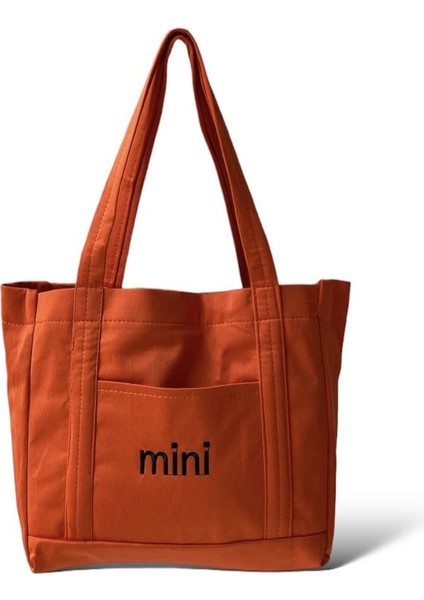 Canvas Mini Yazılı Bez Omuz - Kol Çantası