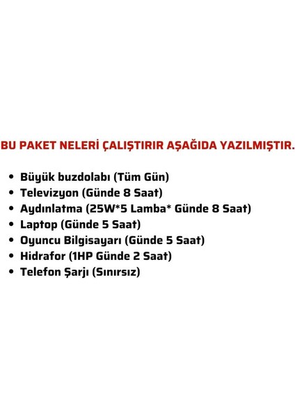 Güneş Enerjisi Bağ Evi Solar Paketi – 3kw Inverter + 3x 350W Güneş Paneli + 2x 12V 150AH Jel Akü fırsatları