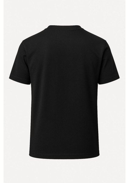 Çak Bi Beşlik Köpek Baskılı Loose Fit Bisiklet Yaka Unisex Tişört