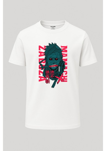 Momochi Zabuza Naruto Baskılı Loose Fit Bisiklet Yaka Unisex Tişört Anime Manga