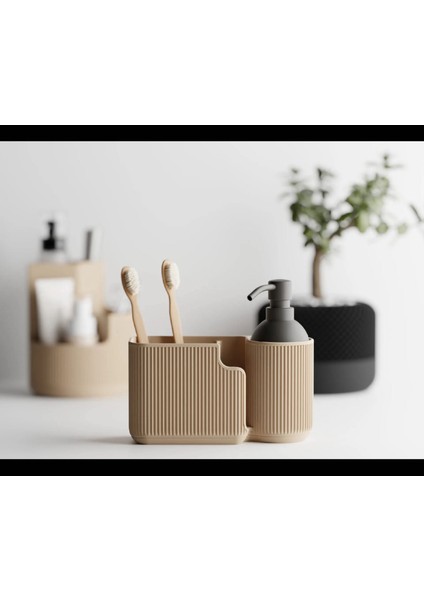 Diş Fırçalık ve Sabunluk Standı Düzenleyici Organizer Banyo Dekoratif fiyatları
