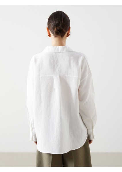 Yeni Sezon Cizgili Oversize Poplin Kadin Gomlek - S5KI73Z8 fırsatları