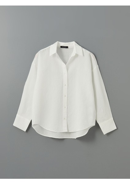 Yeni Sezon Cizgili Oversize Poplin Kadin Gomlek - S5KI73Z8 indirimleri