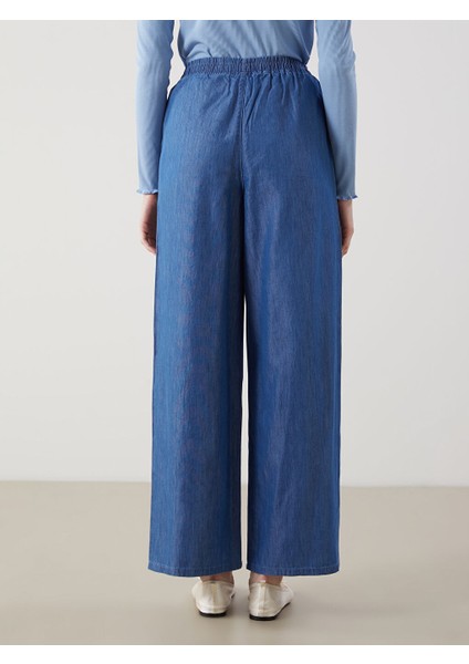 Yeni Sezon Beli Lastikli Wideleg Kadin Jean Pantolon - S5H755Z8 fırsatları