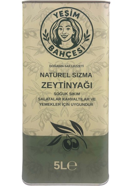 Natürel Sızma Zeytinyağı 5 lt | Soğuk Sıkım, Polifenol Zengini, Doğal ve Katıksız, Gemlik Bölgesi | Yemek, Salata ve Kahvaltı Için Ideal