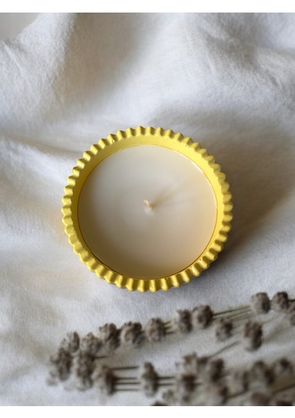 Dekoratif Soya Wax Mum Taş Tozu Mumluk Kokusuz