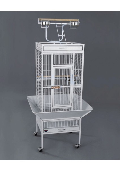 Papağan Kafes Ayaklı 45.7X45.7X156CM Beyaz Dpmah