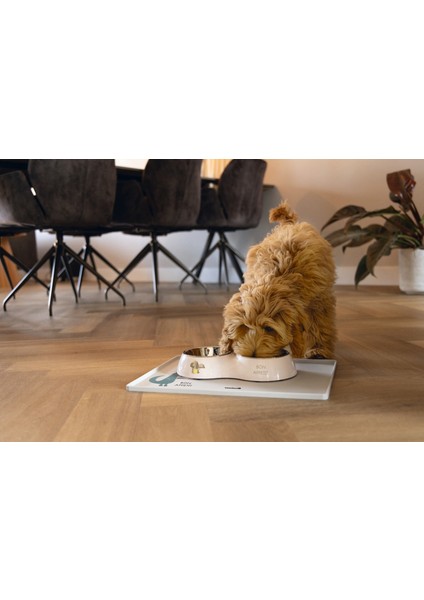 Köpek Ikili Mama ve Su Kabı, Paslanmaz Çelik, Pudra Pembe, 27X14CM, 2X160ML Dpmah fiyatları