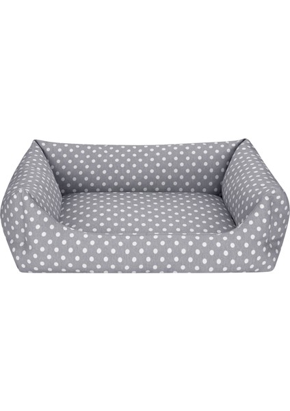 Uniform Gri Puyeli Köpek Yatağı M 60X70CM Dpmah