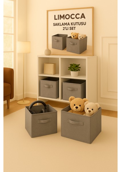 Katlanır Saklama Kutusu 2'li Set Organizer, Dolap Içi Çamaşır, Çocuk Odası Oyuncak Düzenleyici