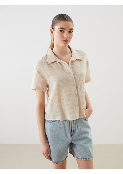 Yeni Sezon Regular Fit Muslin Kadin Gomlek - S5LS95Z8