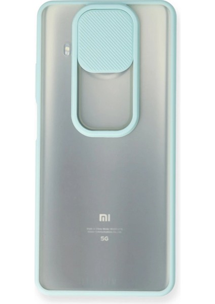 Xiaomi Mi 10T Lite Kılıf Palm Buzlu Kamera Sürgülü Silikon - Turkuaz Dpmah