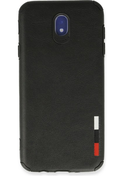 Samsung Galaxy J7 Pro / J730 Kılıf Loop Deri Silikon - Siyah Dpmah
