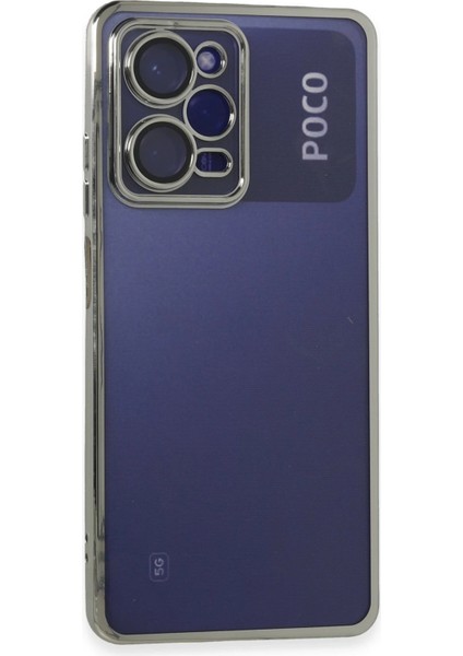 Xiaomi Poco X5 Pro 5g Kılıf Razer Lensli Silikon - Gümüş Dpmah