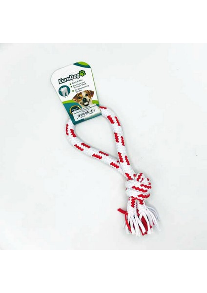 Diş Ipi Halka Tek Düğüm Kırmızı Beyaz 25CM Dpmah