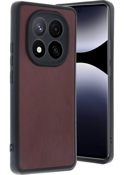 Xiaomi Redmi Note 14 Pro 4g Kılıf Aras Deri Kapak - Bordo Dpmah