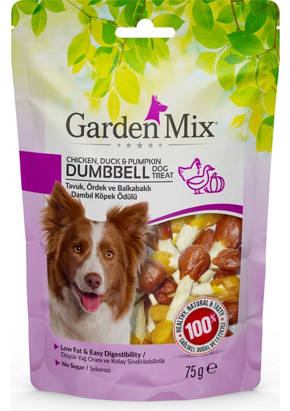 x Tavuk Ördek ve Balkabaklı Dambıl Köpek Ödülü 75 gr Dpmah