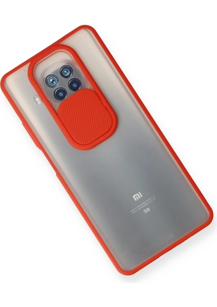 Xiaomi Mi 10T Lite Kılıf Palm Buzlu Kamera Sürgülü Silikon - Kırmızı Dpmah