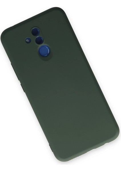 Huawei Mate 20 Lite Kılıf Nano Içi Kadife Silikon - Koyu Yeşil Dpmah