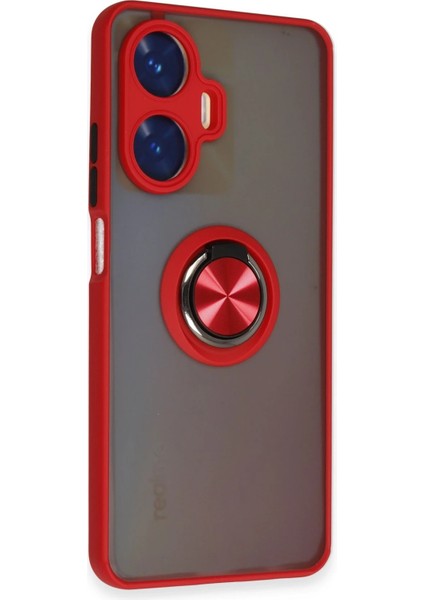 Realme C55 Kılıf Montreal Yüzüklü Silikon Kapak - Kırmızı Dpmah fiyatları