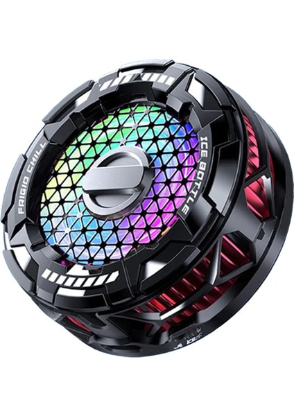 FS02 27W Rgb Radyatör Telefon Soğutucu Fan - Siyah Dpmah