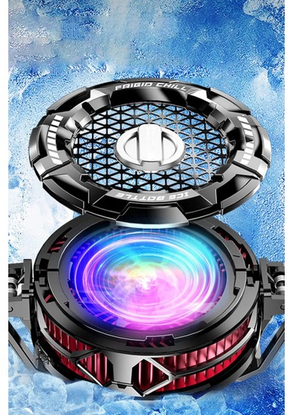 FS02 27W Rgb Radyatör Telefon Soğutucu Fan - Siyah Dpmah