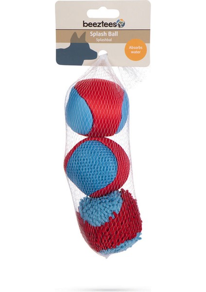 Köpek Oyuncağı, Yüzen, Içi Su Dolabilen Toplar, Mavi/kırmızı, 3 Adet, 6,2cm Dpmah