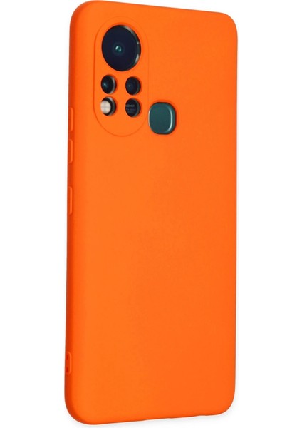Infinix Hot 11S Kılıf Nano Içi Kadife Silikon - Turuncu Dpmah