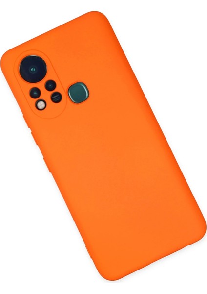 Infinix Hot 11S Kılıf Nano Içi Kadife Silikon - Turuncu Dpmah