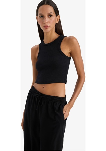 Yeni Sezon Fitted Halter Yaka Fitilli Kaşkorse Atlet
