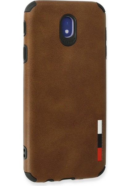 Samsung Galaxy J7 Pro / J730 Kılıf Loop Deri Silikon - Kahverengi Dpmah modelleri