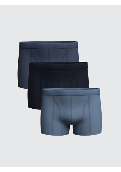 Yeni Sezon Standart Kalip Pamuklu Esnek Erkek Boxer 3'lu - S5AH09Z8