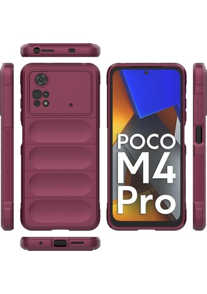 Xiaomi Poco M4 Pro 4g Kılıf Optimum Silikon - Bordo Dpmah