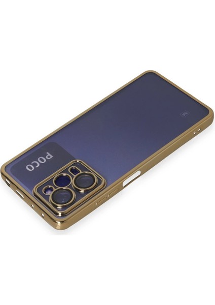 Xiaomi Poco X5 Pro 5g Kılıf Razer Lensli Silikon - Gold Dpmah