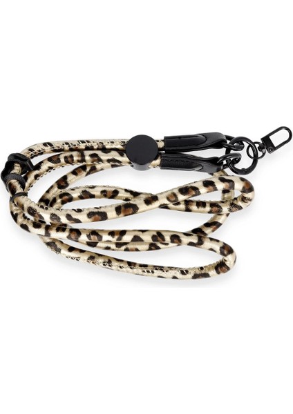 Ji Leopar Desenli Boyun Askısı - Gold Dpmah