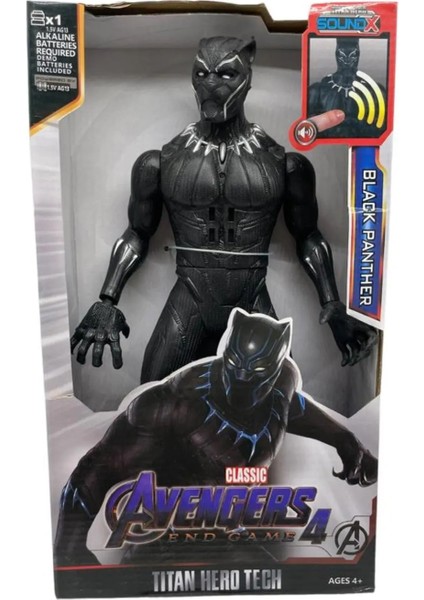 Avengers Black Panter Sesli Işıklı 30 cm Figür Oyuncak