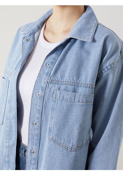 Yeni Sezon Kadin Jean Gomlek Ceket - S5H333Z8 modelleri