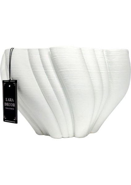 Wave Beyaz Seramik Saksı modelleri