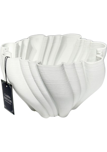 Wave Beyaz Seramik Saksı fırsatları