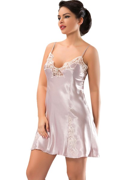 Pudra Saten Sabahlık & Gecelik 2' Li Takım - 1420 fiyatları