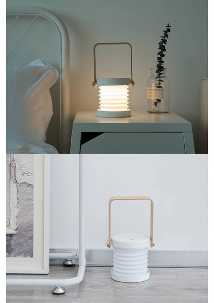 Jp-Dld Kamp Lambası Görünümlü Dekoratif Gece Lambası - Beyaz Dpmah fırsatları