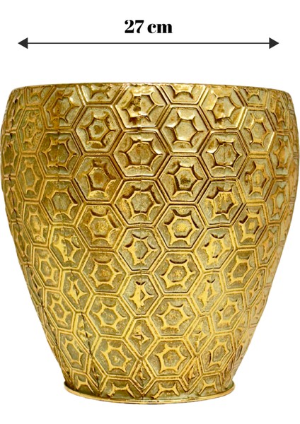 Metal Gold 3'lü Yer Vazosu Seti modelleri