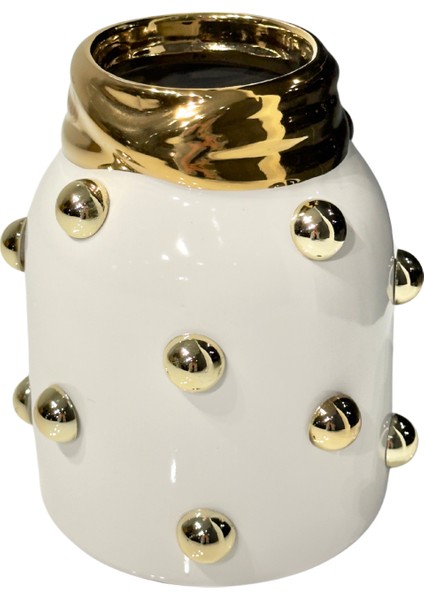 Gold Benekli Mini Seramik Vazo fiyatları