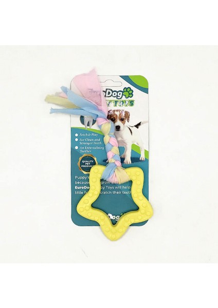 Puppy Toys Sarı Beşgen Diş Kaşıma Oyuncağı Dpmah