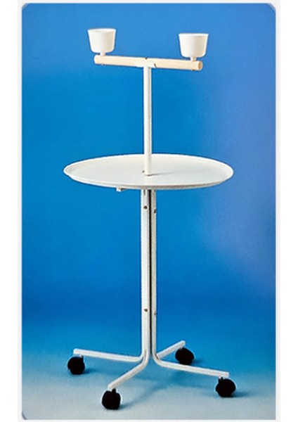 Papağan Sehpasi Beyaz 58 cm Çap x 120 cm x 1 Adet Dpmah